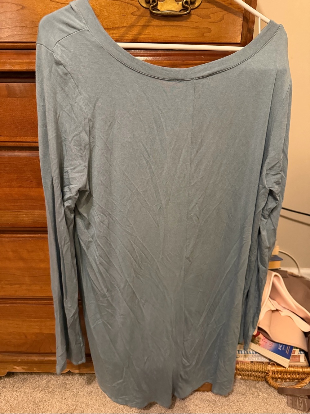 Zenana Outfitters Soft Seafoam Blue Long-Sleeve Scoop Neck Top